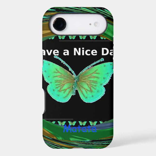 Have a Nice Day and a better night butterfly.png Case-Mate iPhone Case (Back)