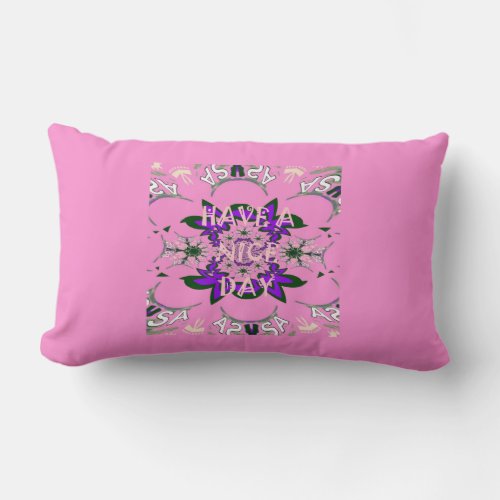 Have a Nice Day and a Better Night pink design  Lumbar Pillow