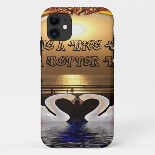 Have A Nice day and a Nice Nightsilver iPhone 11 Case