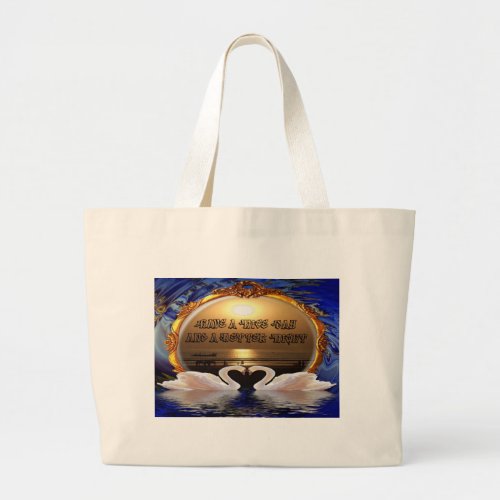Have A Nice day and a Nice Nightsilver Large Tote Bag