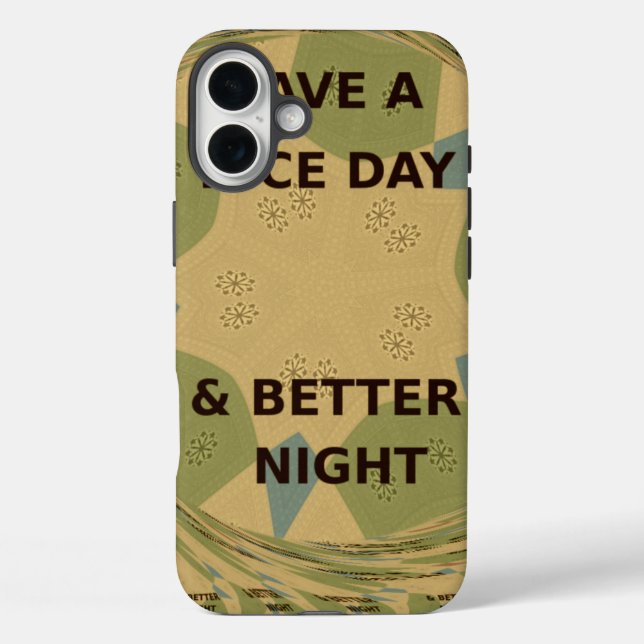 Have a Nice Day & Better Night Art Print Case-Mate iPhone Case (Back)