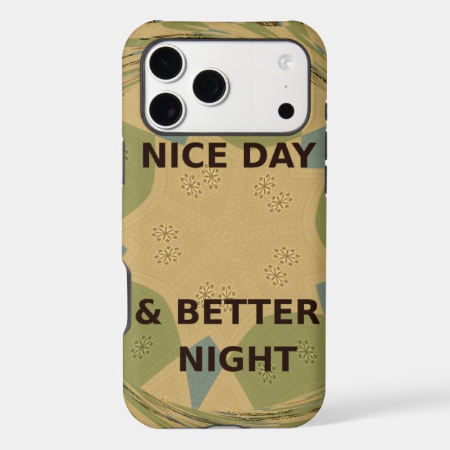 Have a Nice Day & Better Night Art Print Case-Mate iPhone Case (Back)
