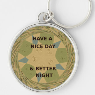 Have a Nice Day & Better Night Art Print Keychain