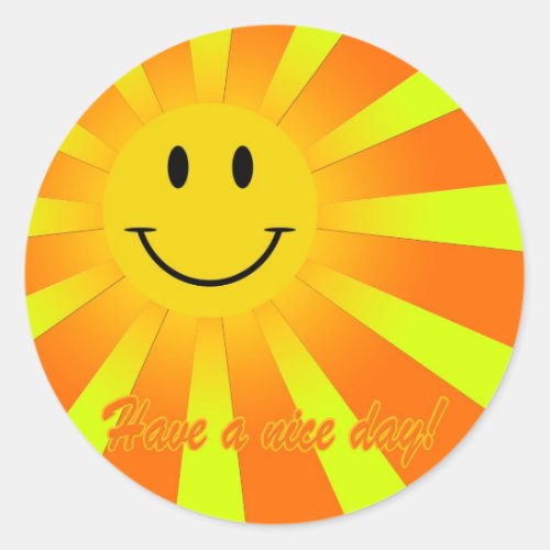 Have a nice day classic round sticker