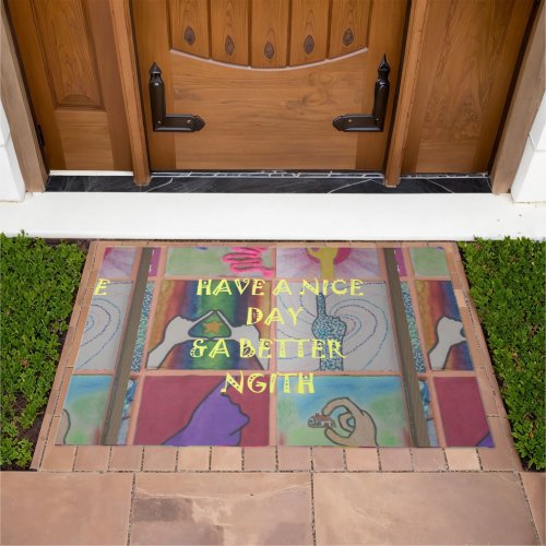 Have a Nice Day cute funny inspired art design Doormat