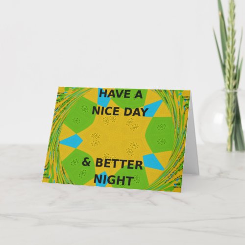 Have a nice day Greeting Card Horizontal Template