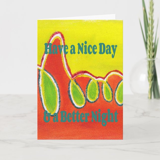 Have a Nice Day Greeting Card Vertical Template (Front)