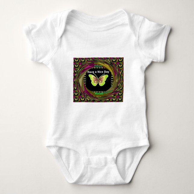 Have a Nice Day Hakuna Matata Text.png Baby Bodysuit (Front)