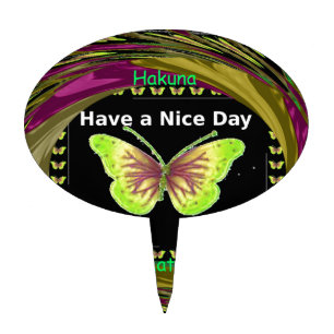 Have a Nice Day: Lovely infinity butterflies art Cake Topper