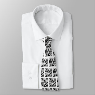 Have A Nice Day QR Code Neck Tie