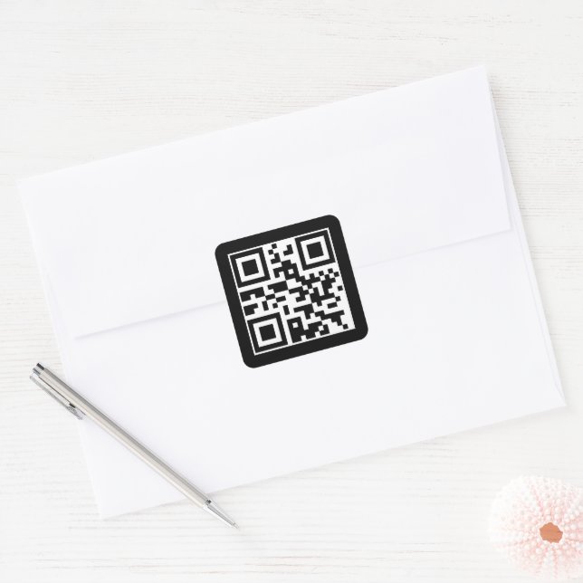 Have A Nice Day QR Code Square Sticker (Envelope)