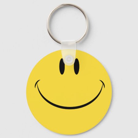 Have A Nice Day Retro Happy Face Keychain