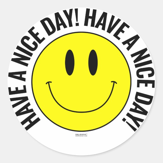 Have a Nice Day! Smilie Sticker (Front)
