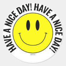 Have a Nice Day! Smilie Sticker
