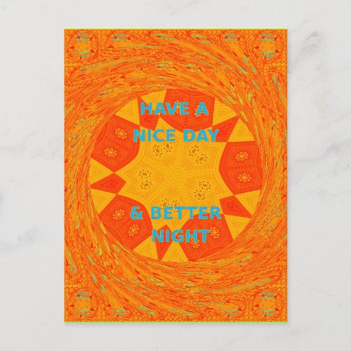 Have a Nice Day Text Bright Vector Art  Design Postcard