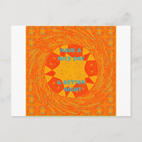 Have a Nice Day Text Bright Vector Art  Design Postcard