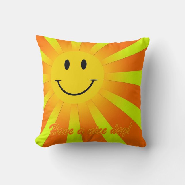 Have a nice day! throw pillow (Front)