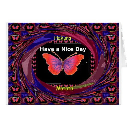 Have a Nice Day With Infinity Butterfly Designs Cards (Front Horizontal)