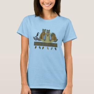 "Have a Nice Fall" Autumn Teddy Bear Ladies Ringer T-Shirt