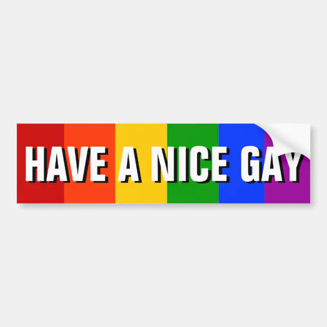 HAVE A NICE GAY BUMPER STICKER | Zazzle