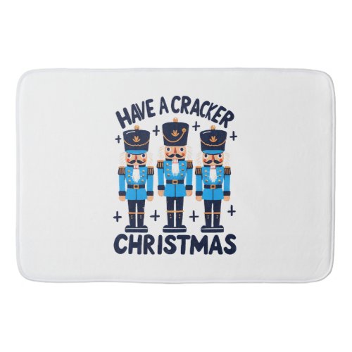 Have a nutcracker christmas bath mat