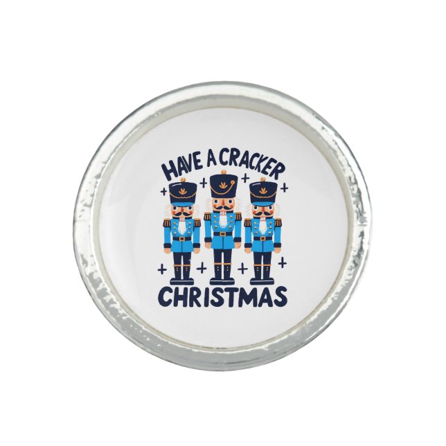 Have a nutcracker christmas ring (Front)