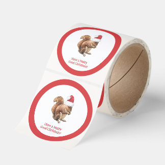 Have a NUTTY Good Christmas Squirrel Holiday Classic Round Sticker