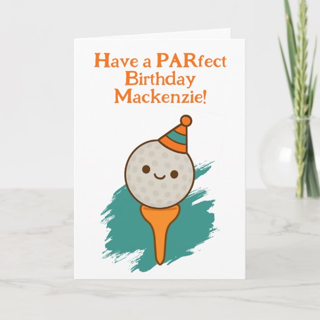 Have a PARfect Birthday Personalized Golf Card (Front)