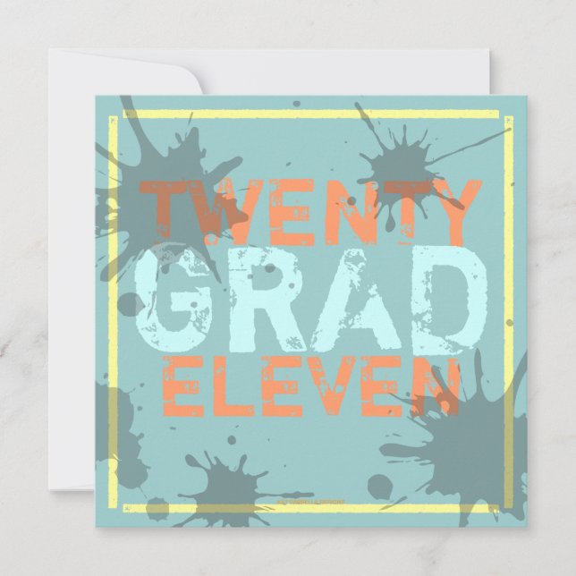 Have a Party Grunge Graduation Party Invitation (Front)