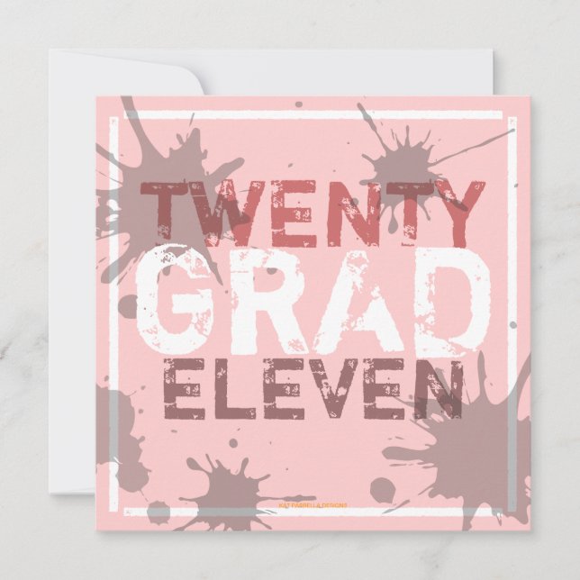 Have a Party Grunge Graduation Party Invitation (Front)