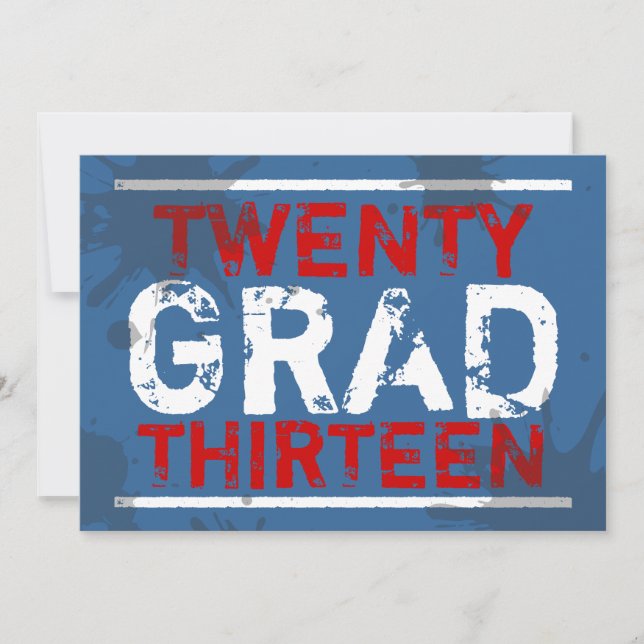 Have a Party Grunge Graduation Party Invitation (Front)