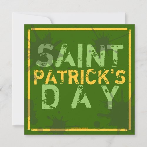 Have a Party Grunge St. Patrick's Party Invitation