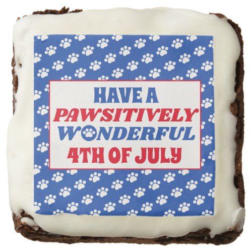 Have a Pawsitively Wonderful 4th of July Brownie