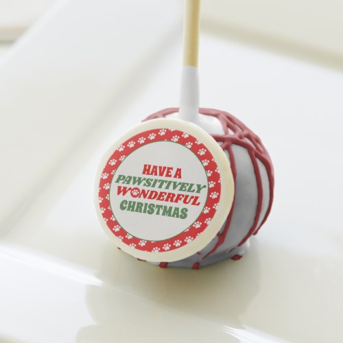 Have a Pawsitively Wonderful Christmas Cake Pops