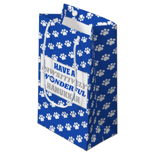 Have a Pawsitively Wonderful Hanukkah Small Gift Bag