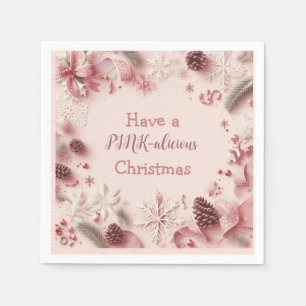 Have A PINK-alicious Christmas Napkins