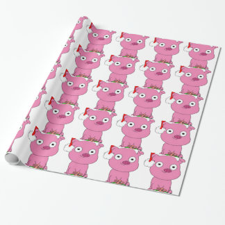 Have a pink pig vegan Christmas Wrapping Paper