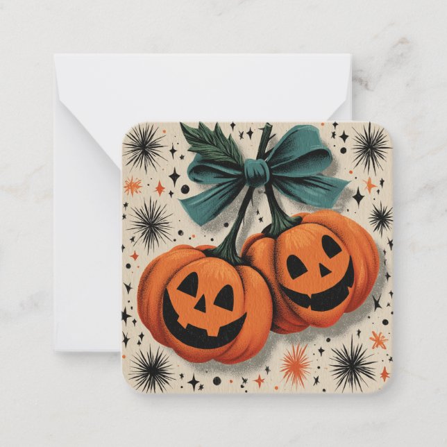 Have a Pumpkin-Perfect Halloween! | Cute Pumpkin Note Card (Front)