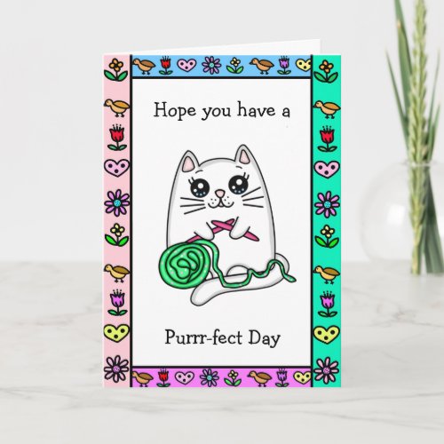 Have a Purr_fect Day  Cat Pun Friendship Card