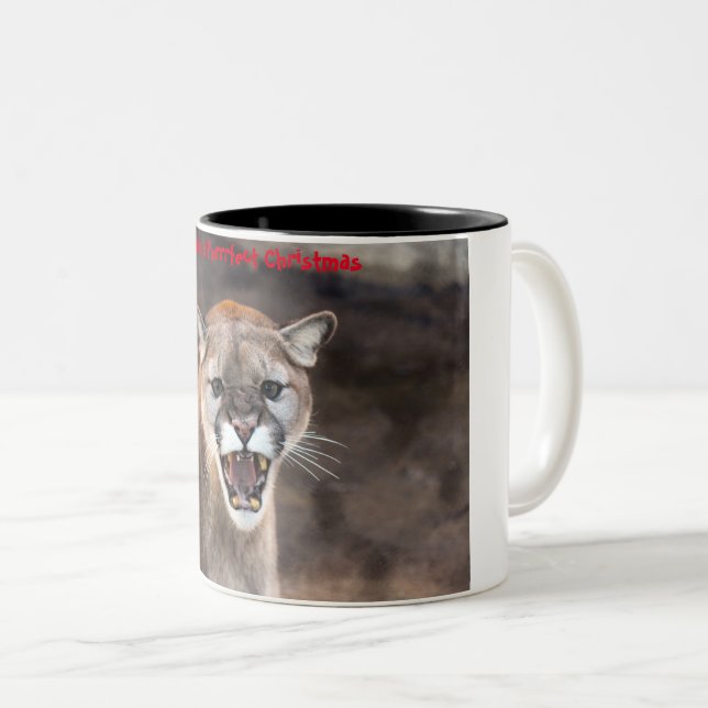 Have a Purrrfect Christmas Two-Tone Coffee Mug (Front Right)