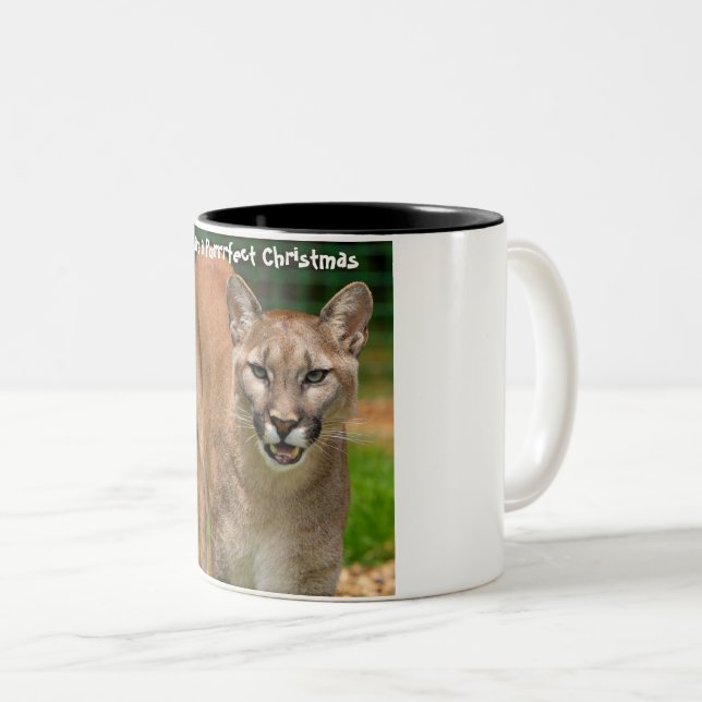 Have a Purrrfect Christmas Two-Tone Coffee Mug (Front Right)