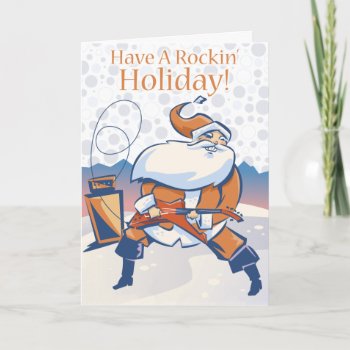 Have A Rockin Holiday Corporate Greeting Card by MyBindery at Zazzle