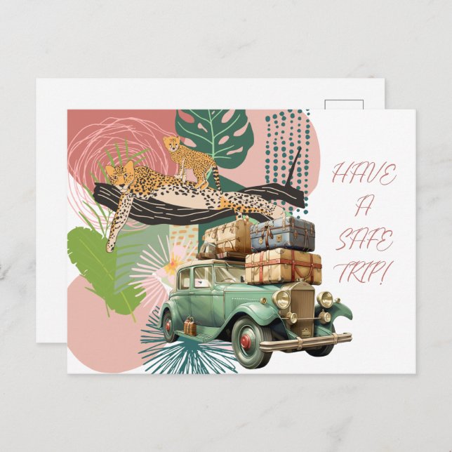 Have A Safe Trip Holiday Postcard (Front/Back)