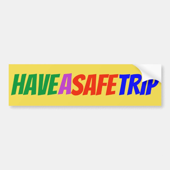 safe trip sticker