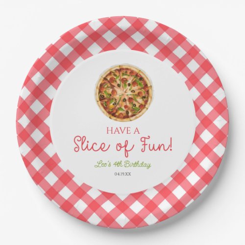 Have A Slice of Fun Pizza Birthday Party Paper Plates