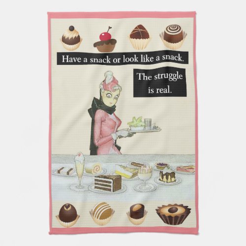 Have a Snack or Look Like a Snack Vintage Funny Kitchen Towel
