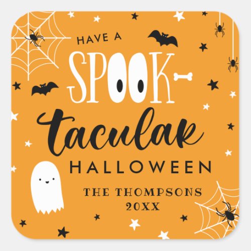Have A Spooktacular Halloween Favor Square Sticker
