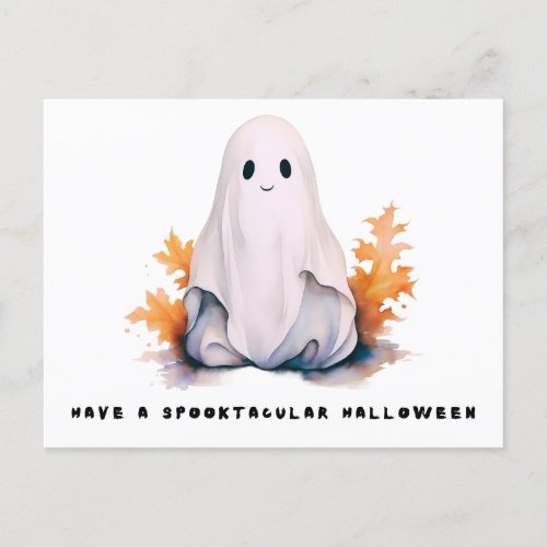 Have a Spooktacular Halloween Ghost Halloween Holiday Postcard