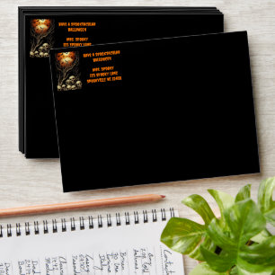 Have a Spooktacular Halloween with Skulls and Bats Envelope