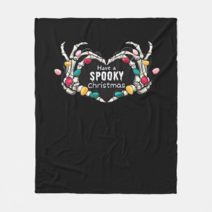 Have A Spooky Christmas Classic - Skeleton Hand He Fleece Blanket
